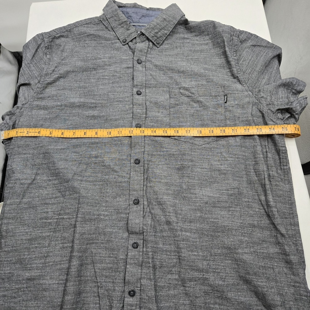 Hurley Men's Surfer Beach Skater 100% Cotton Button Down Short Sleeve Shirt XXL - Picture 11 of 14
